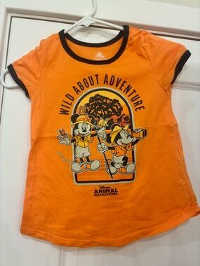 Disney Orange and Black 'Wild About Adventure' Kids Tee - Animal Kingdom